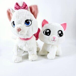 White Kittens - Disney Arista Cat Marie 12 " & Tic Tac Big Eye 8" Plush Animals